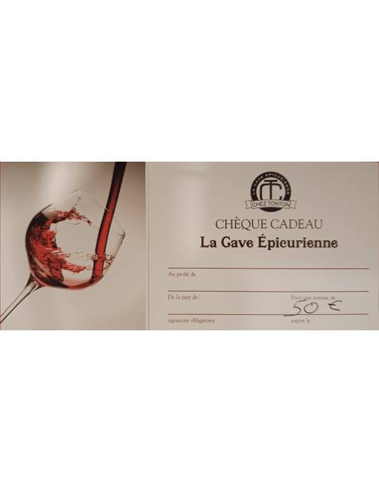 Chez Tonton | CHEQUE CADEAU DE 30€ à 150€